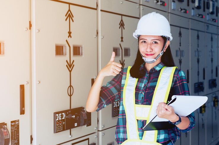 Just Home Help Certified Electrician Inspecting Panel