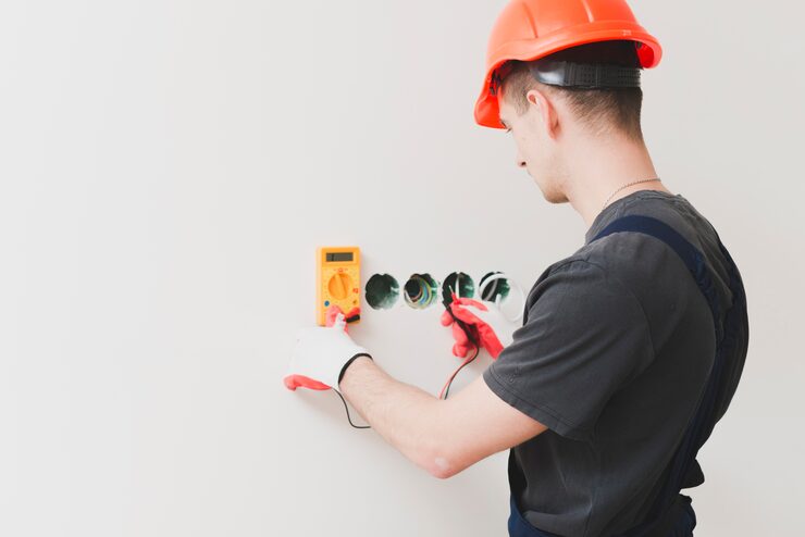 Electrician Repairing Switch Board